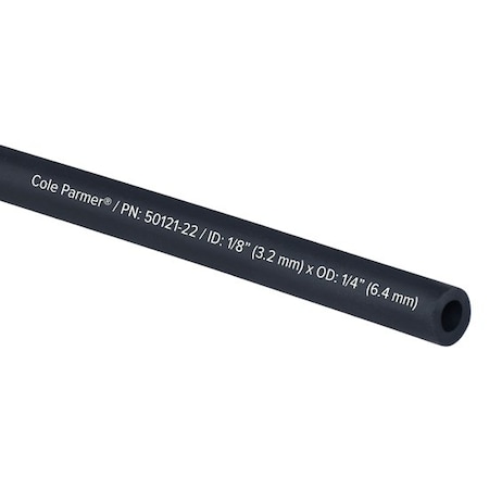Cole-Parmer TPE Tubing, Black, 1/8in ID x 1/4in OD; 25 Ft 900225BK